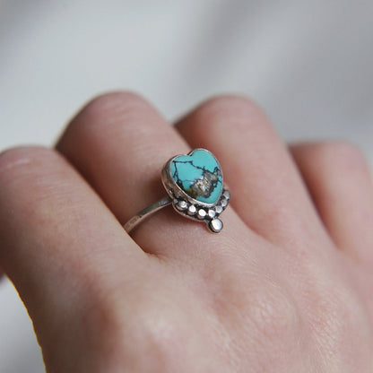 Large Turquoise Heart Ring