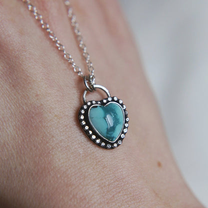 Large Turquoise Heart Necklace