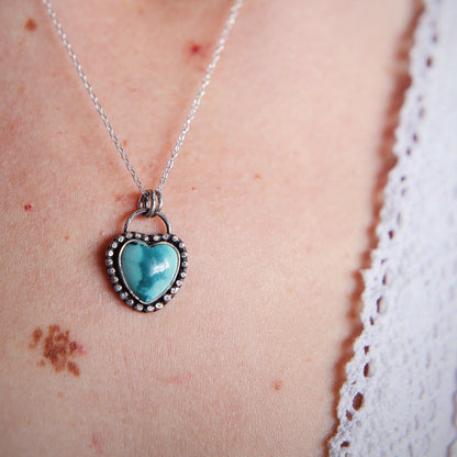 Large Turquoise Heart Necklace