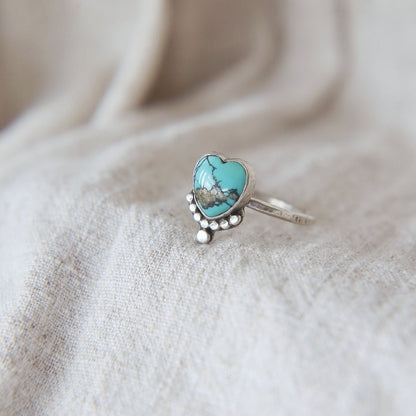 Large Turquoise Heart Ring