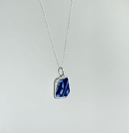 Blue & White Sea Pottery Necklace