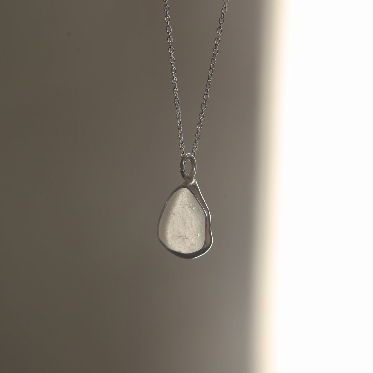 White Sea Glass Necklace