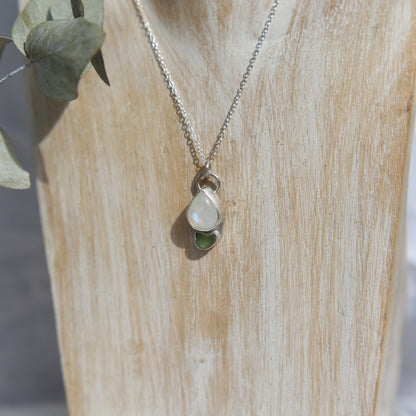 Moonstone Sea Glass Necklace