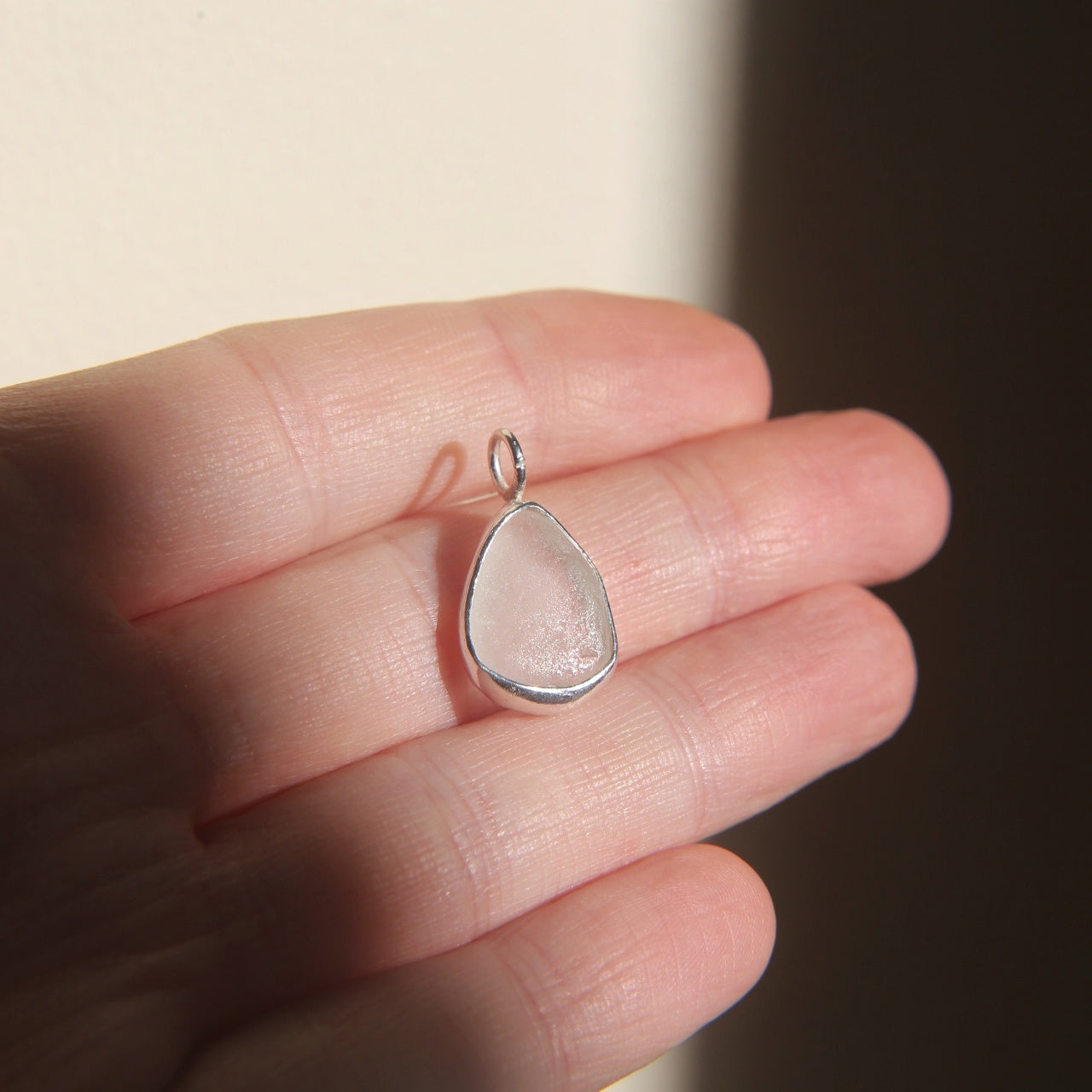 White Sea Glass Necklace