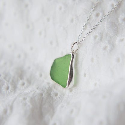 Sprite Green Sea Glass Necklace