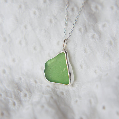 Sprite Green Sea Glass Necklace