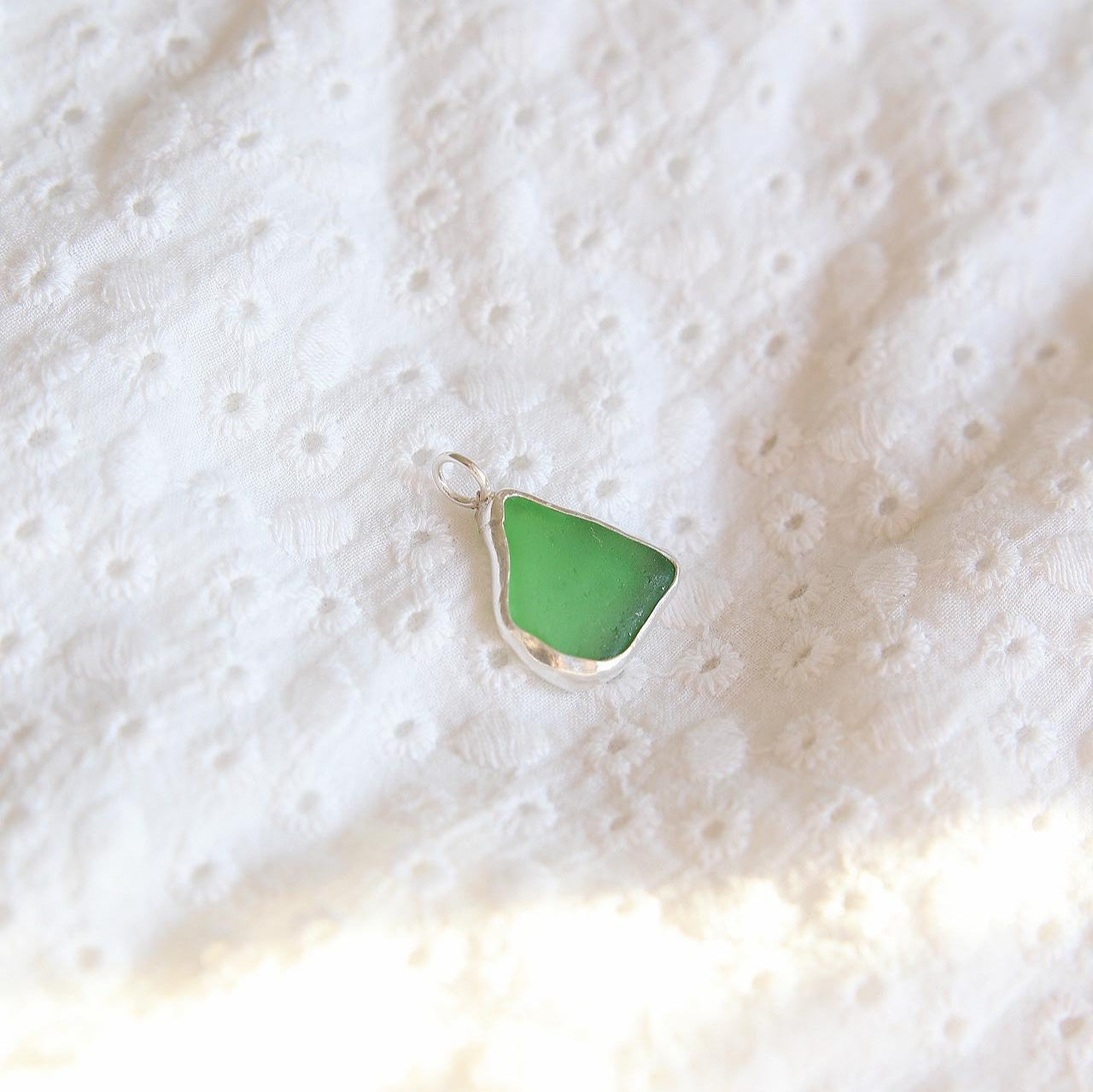 Sprite Green Sea Glass Necklace